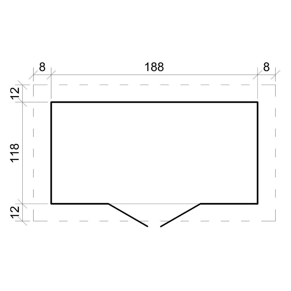 Timbela - Abri de Jardin en Bois AVEC SOL TRAITÉ -  142x204xH206 cm / 2.22 m² - 19 mm d’épaisseur - Timbela M311F1+M311G - Image 6