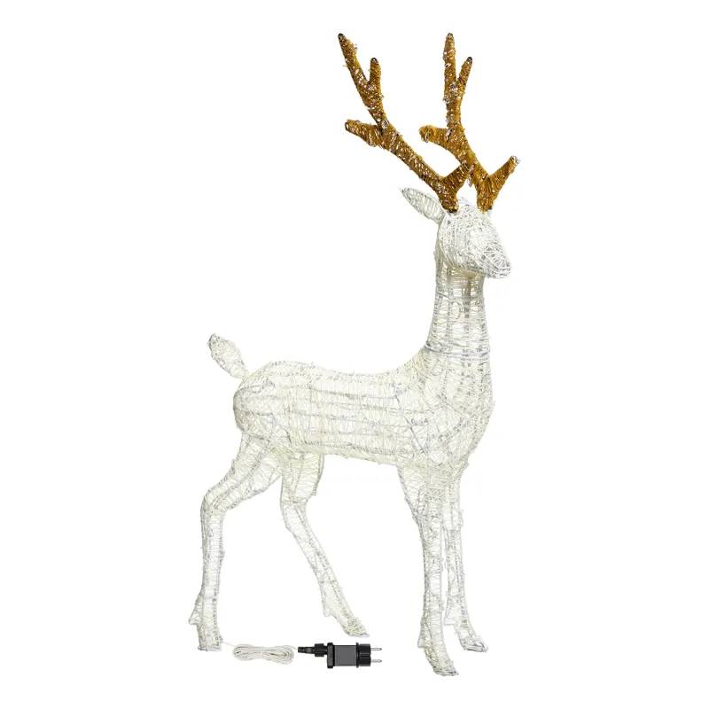 Lotti - Renne 3D Lumineux H105cm 200 Dual LED Blanc Chaud & Froid Fixe Décoration Noël Lotti - Image 4