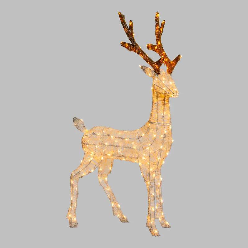 Lotti - Renne 3D Lumineux H105cm 200 Dual LED Blanc Chaud & Froid Fixe Décoration Noël Lotti - Image 6