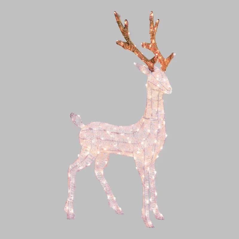 Lotti - Renne 3D Lumineux H105cm 200 Dual LED Blanc Chaud & Froid Fixe Décoration Noël Lotti - Image 8