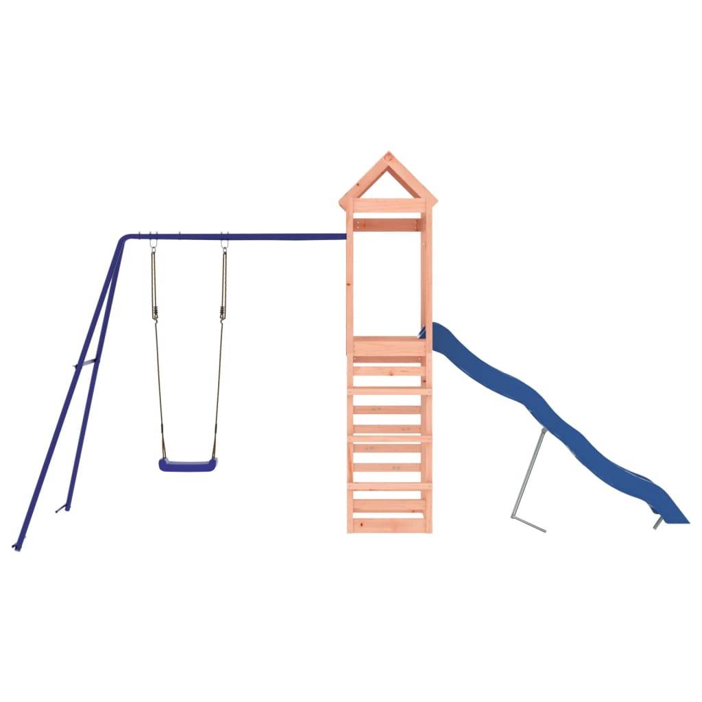 Helloshop26 - Aire de jeux d'extérieur balançoires toboggan portiques robuste jeux jardin 422 x 185 x 239 cm bois massif de douglas - Image 2