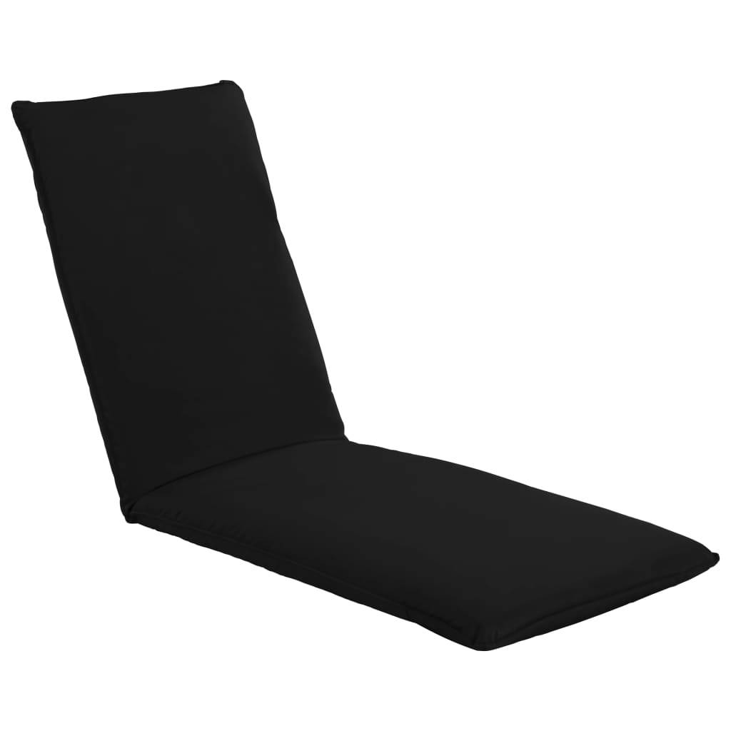 Helloshop26 - Transat chaise longue bain de soleil lit de jardin terrasse meuble d'extérieur pliable tissu oxford noir - Image 1