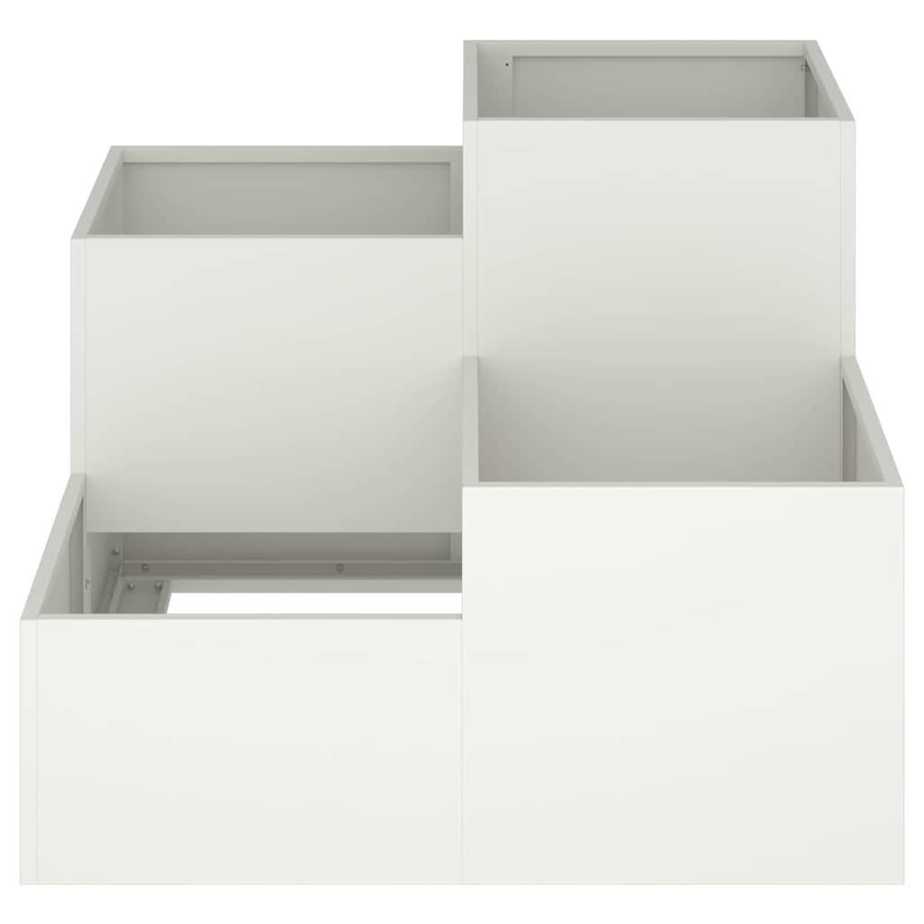 Maison Chic - Cache-pot, Pot De Fleurs Blanc 80 x 80 x 60 cm Acier g392 - Image 6