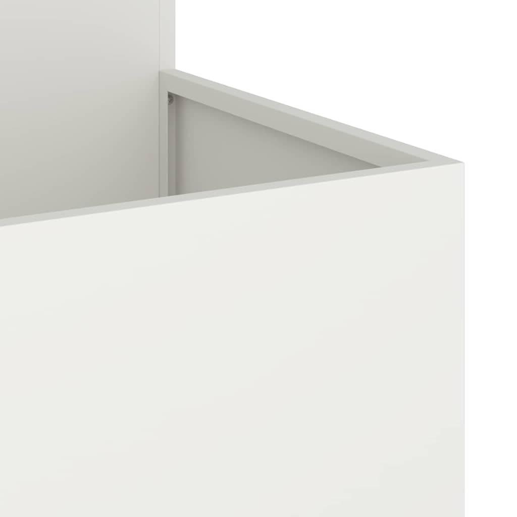 Maison Chic - Cache-pot, Pot De Fleurs Blanc 80 x 80 x 60 cm Acier g392 - Image 8