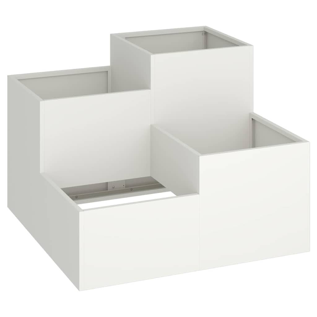 Maison Chic - Cache-pot, Pot De Fleurs Blanc 80 x 80 x 60 cm Acier g392 - Image 1
