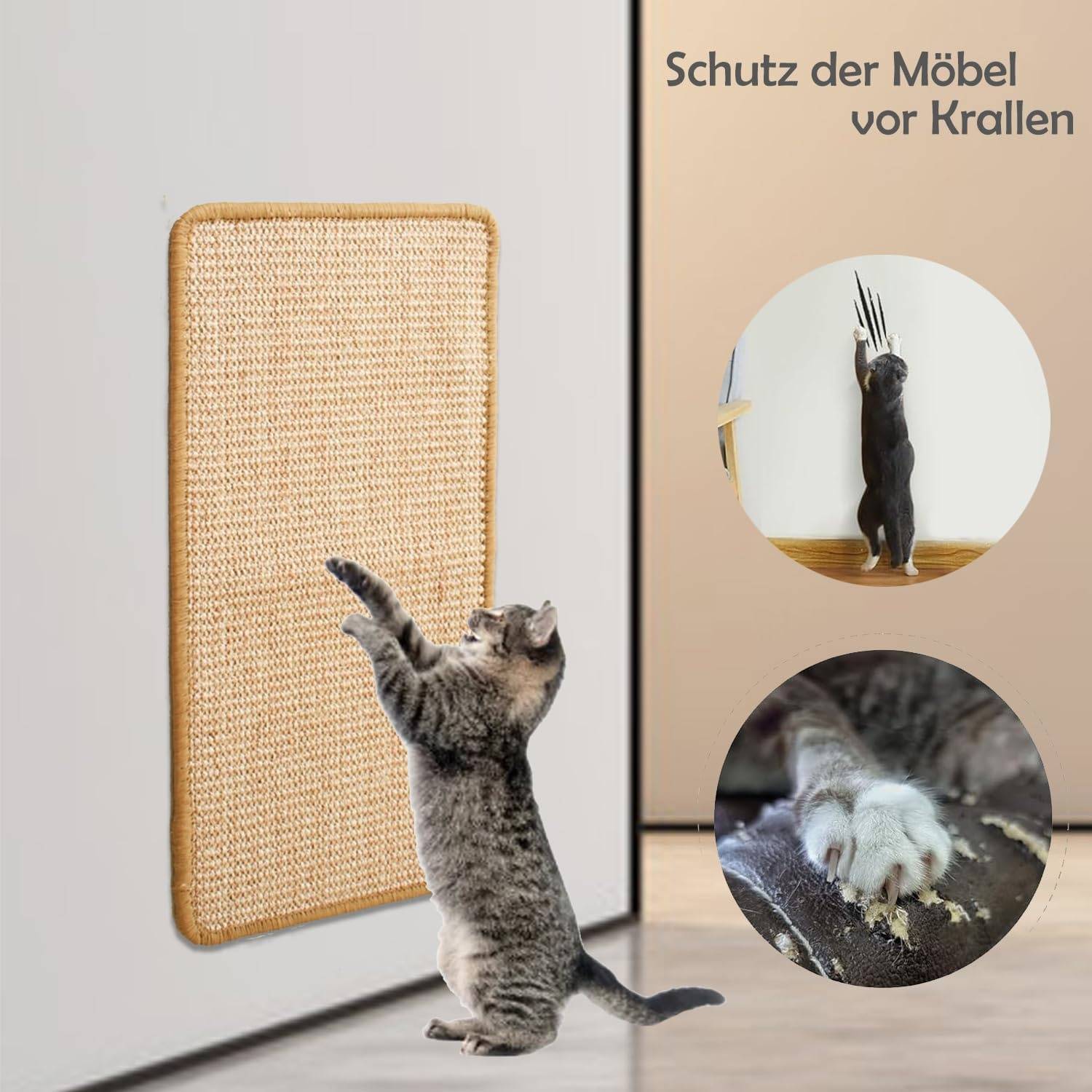 DtopbuyAge - Tapis Griffoir d'Angle en Sisal 60x30cm DtopbuyAge - Image 3
