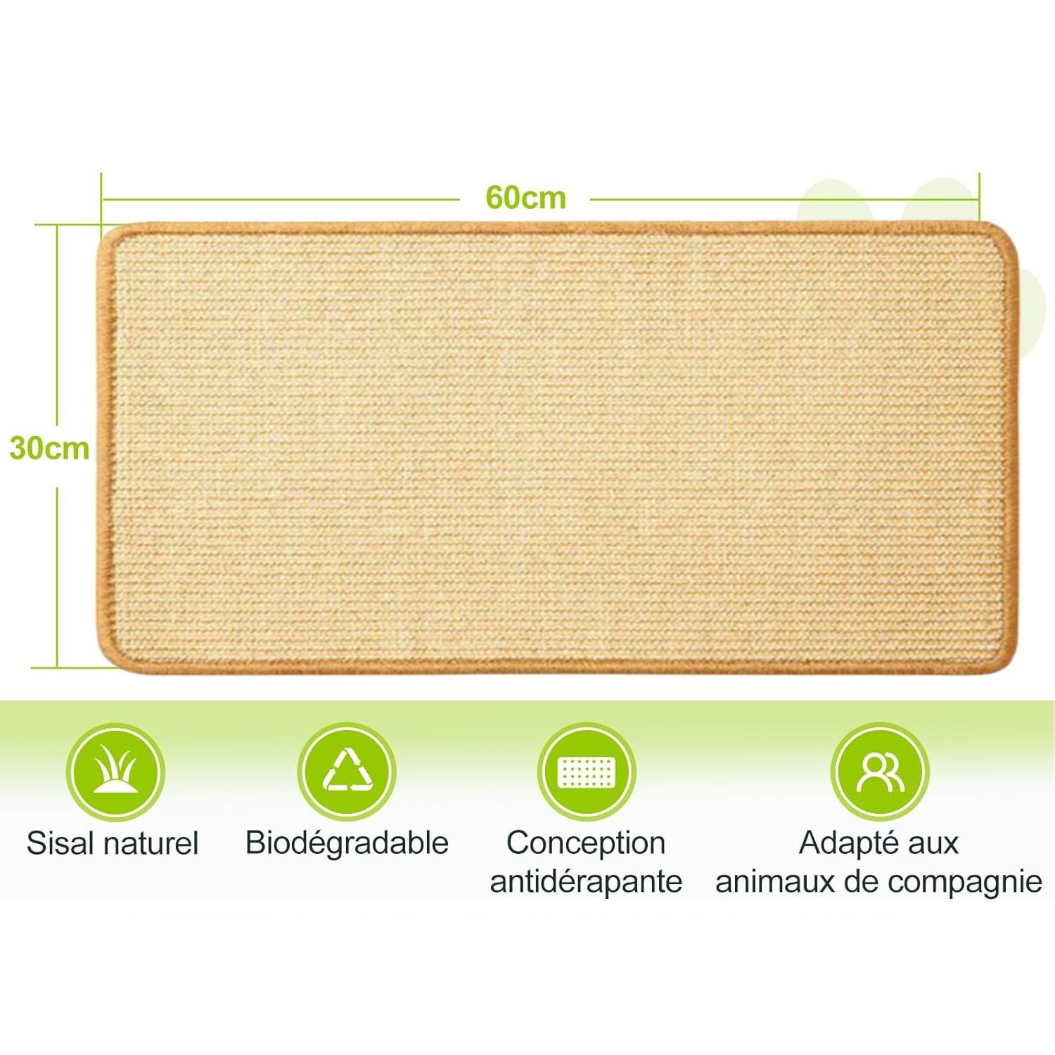 DtopbuyAge - Tapis Griffoir d'Angle en Sisal 60x30cm DtopbuyAge - Image 5