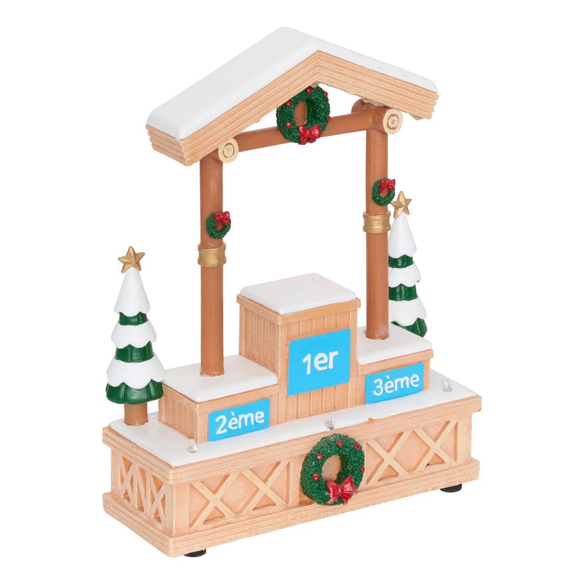 Atmosphera - Podium de ski lumineux de village de Noël 8 LED à piles - Atmosphera Créateur d'intérieur - Image 2