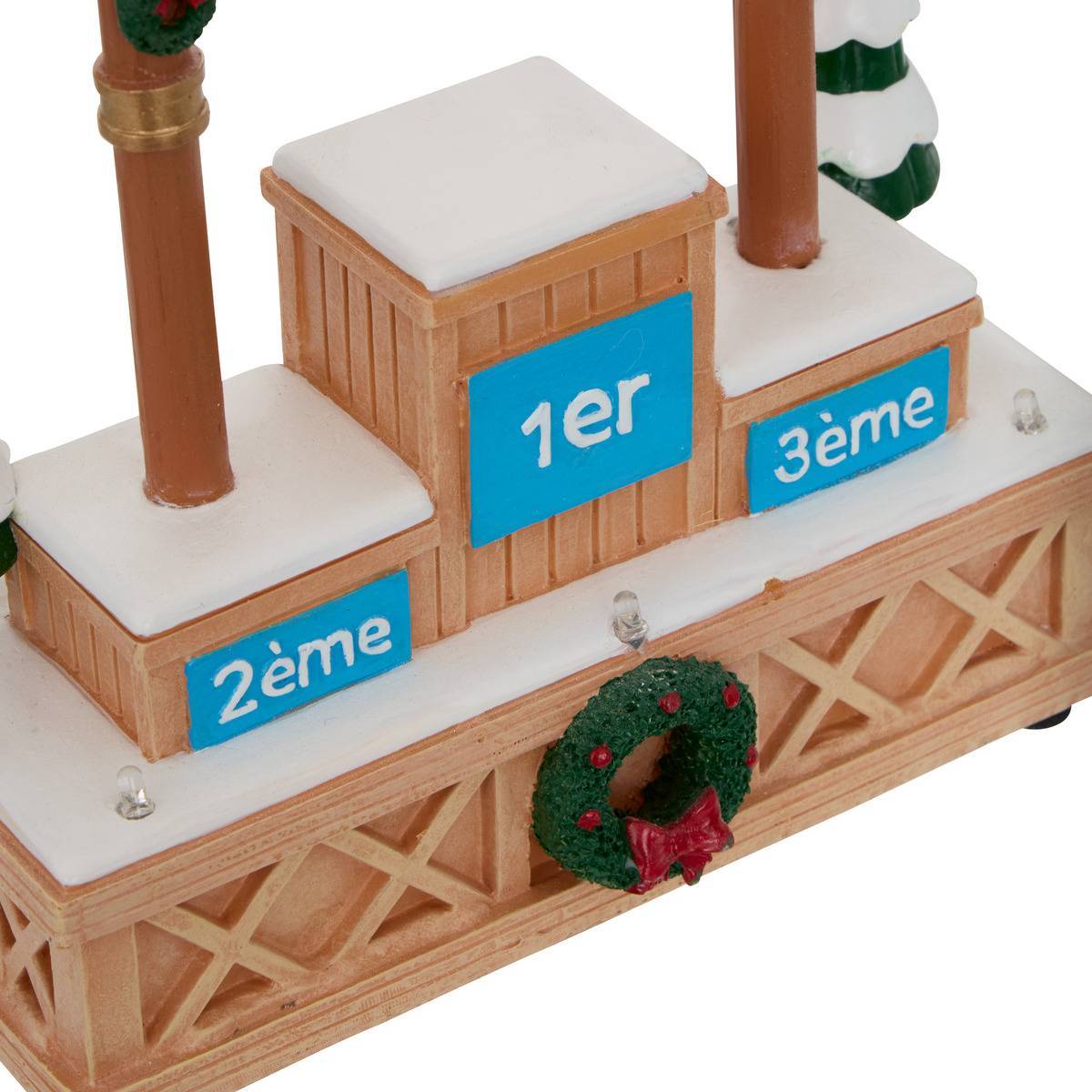 Atmosphera - Podium de ski lumineux de village de Noël 8 LED à piles - Atmosphera Créateur d'intérieur - Image 3