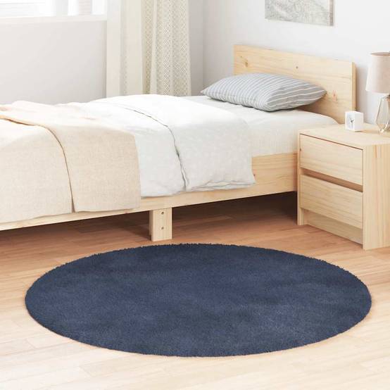 Tapis de Sol Ronden Polyester Doux et Confortable Bleu Marine Diamètre 120 cm – ComfortXL Outdoor Living - Image 1