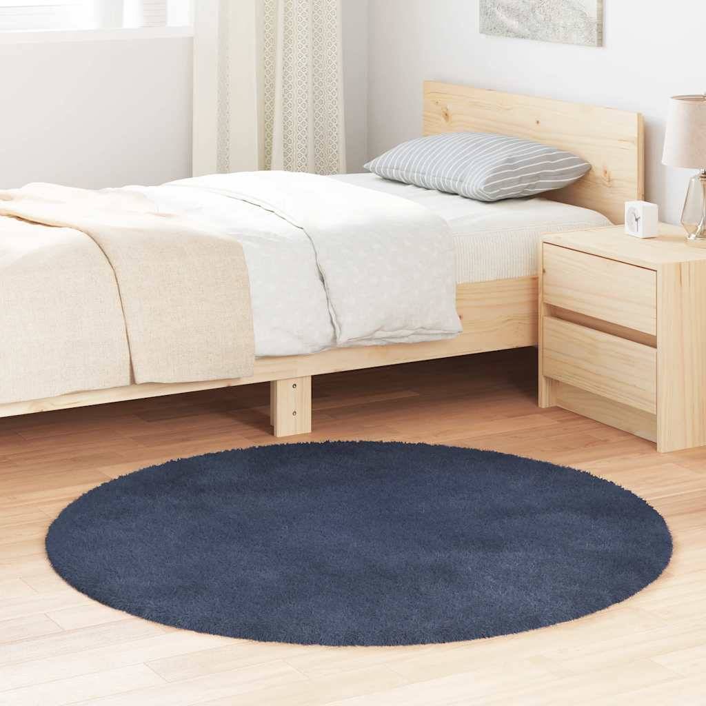 Tapis de Sol Ronden Polyester Doux et Confortable Bleu Marine Diamètre 120 cm – ComfortXL Outdoor Living - Image 1