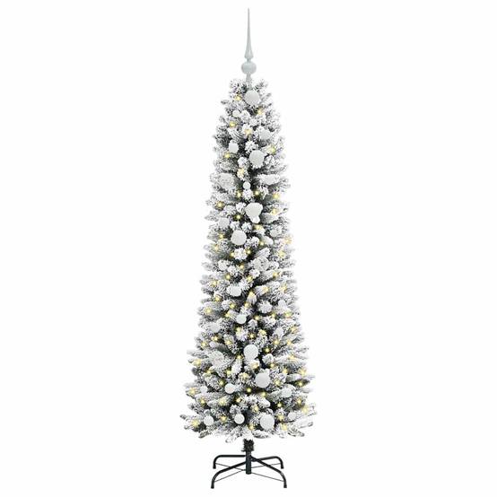 Sapin de Noël | Arbre de Noël artificiel Blanc 150 cm PVC, métal et plastique Maison Chic - Image 3