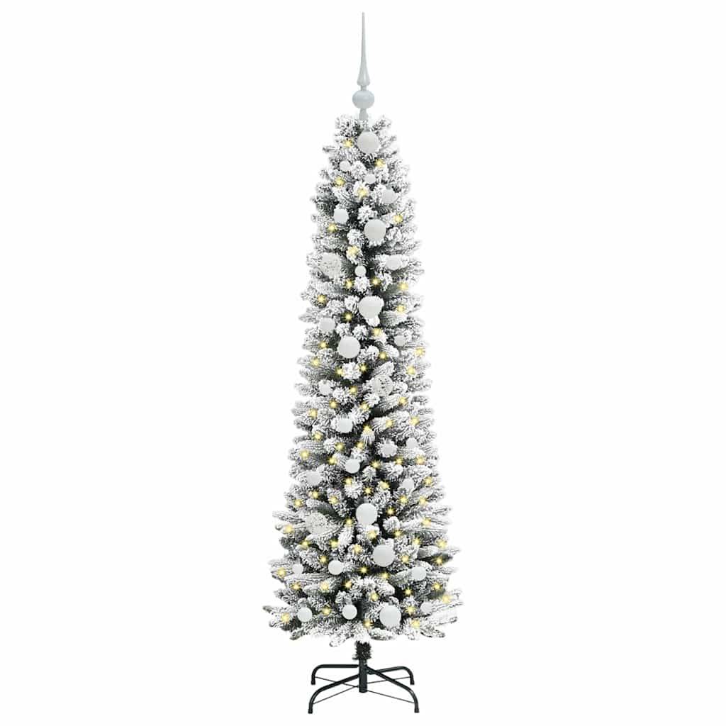 Sapin de Noël | Arbre de Noël artificiel Blanc 150 cm PVC, métal et plastique Maison Chic - Image 3
