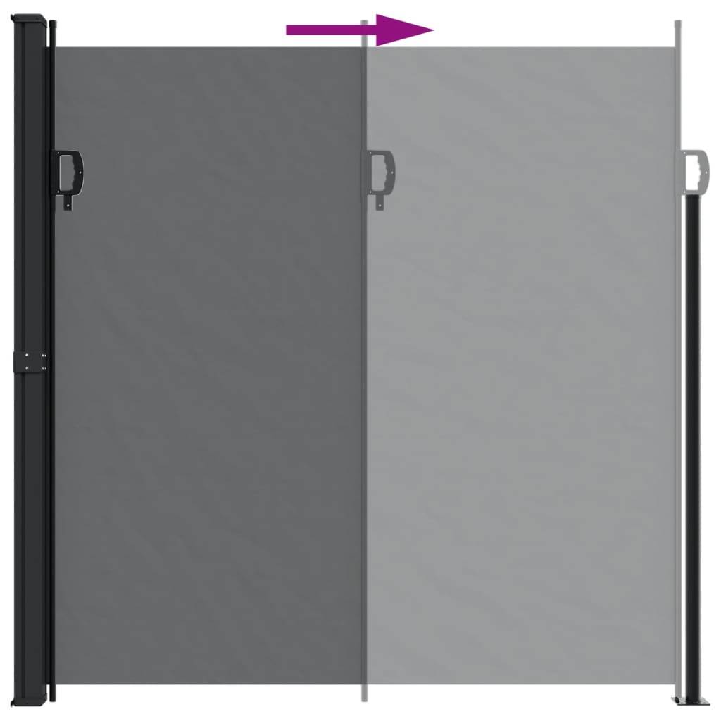 Store Banne - Auvent latéral rétractable noir 200x600 cm - MEUBLE PRO-JU5044 - Image 5