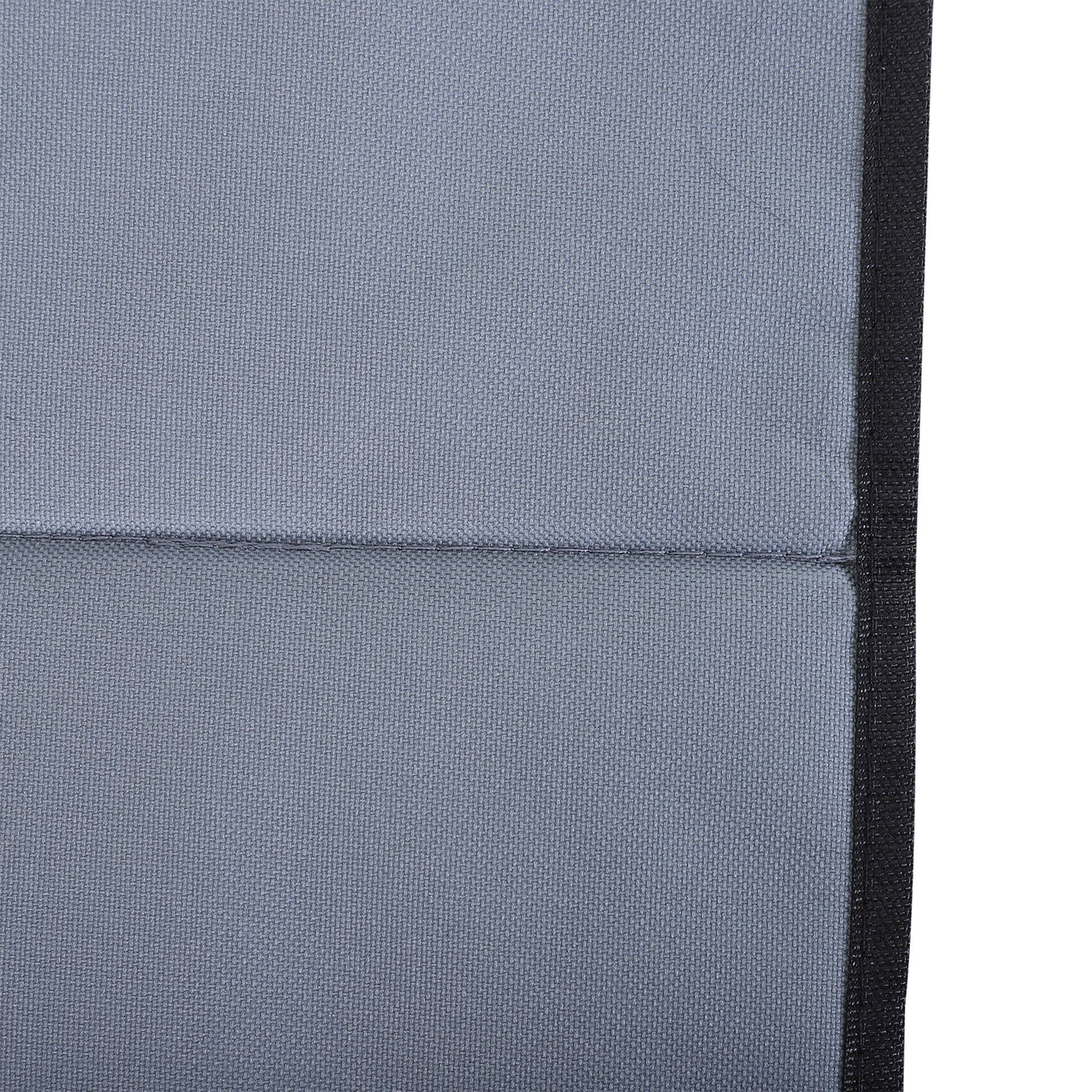 Transat pliable avec appui-tête, chaise longue de plage, dossier réglable 5 positions, sac transport, jardin plage piscine gris - Image 10