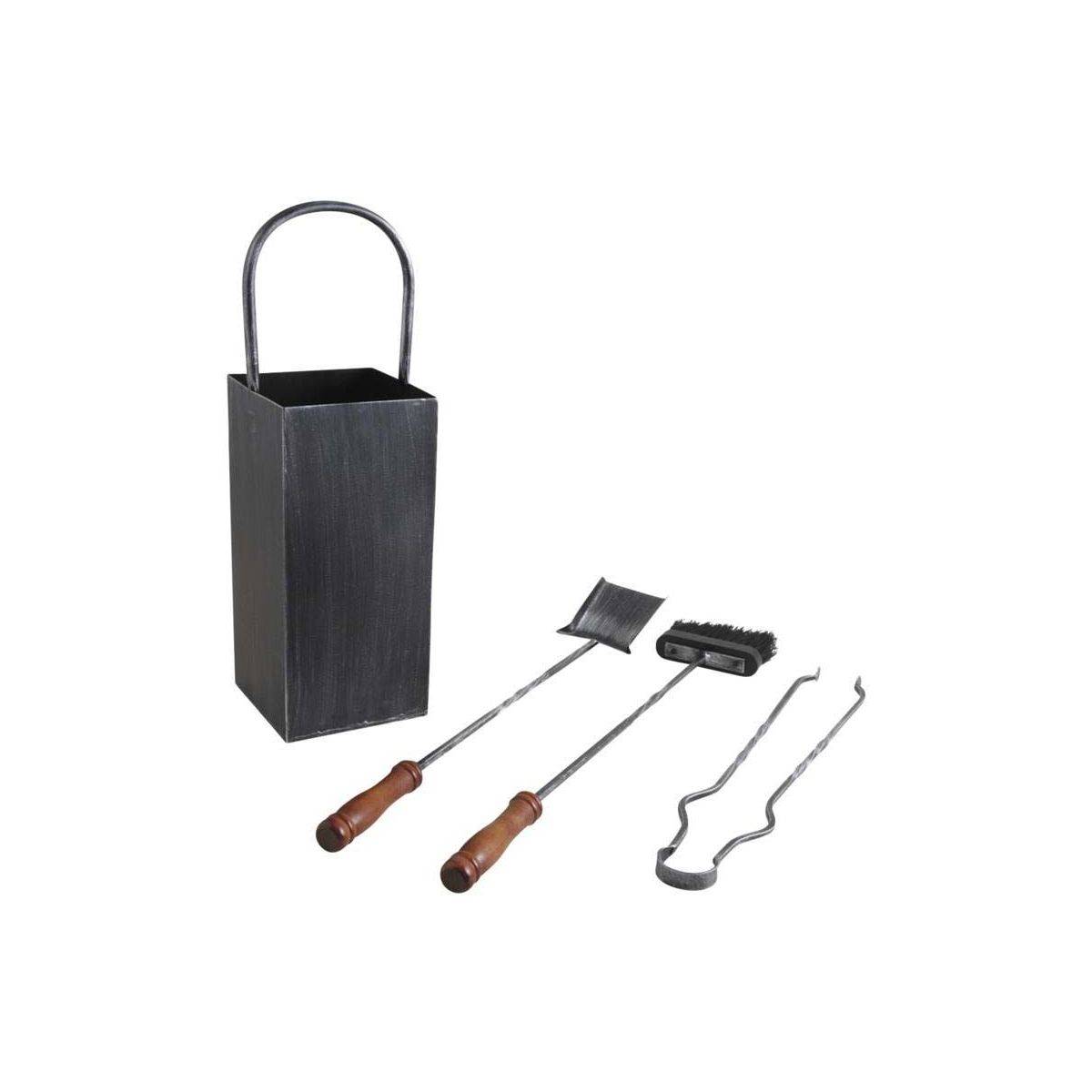 Aubry Gaspard - Serviteur de cheminée en fer forgé 3 accessoires - Image 1