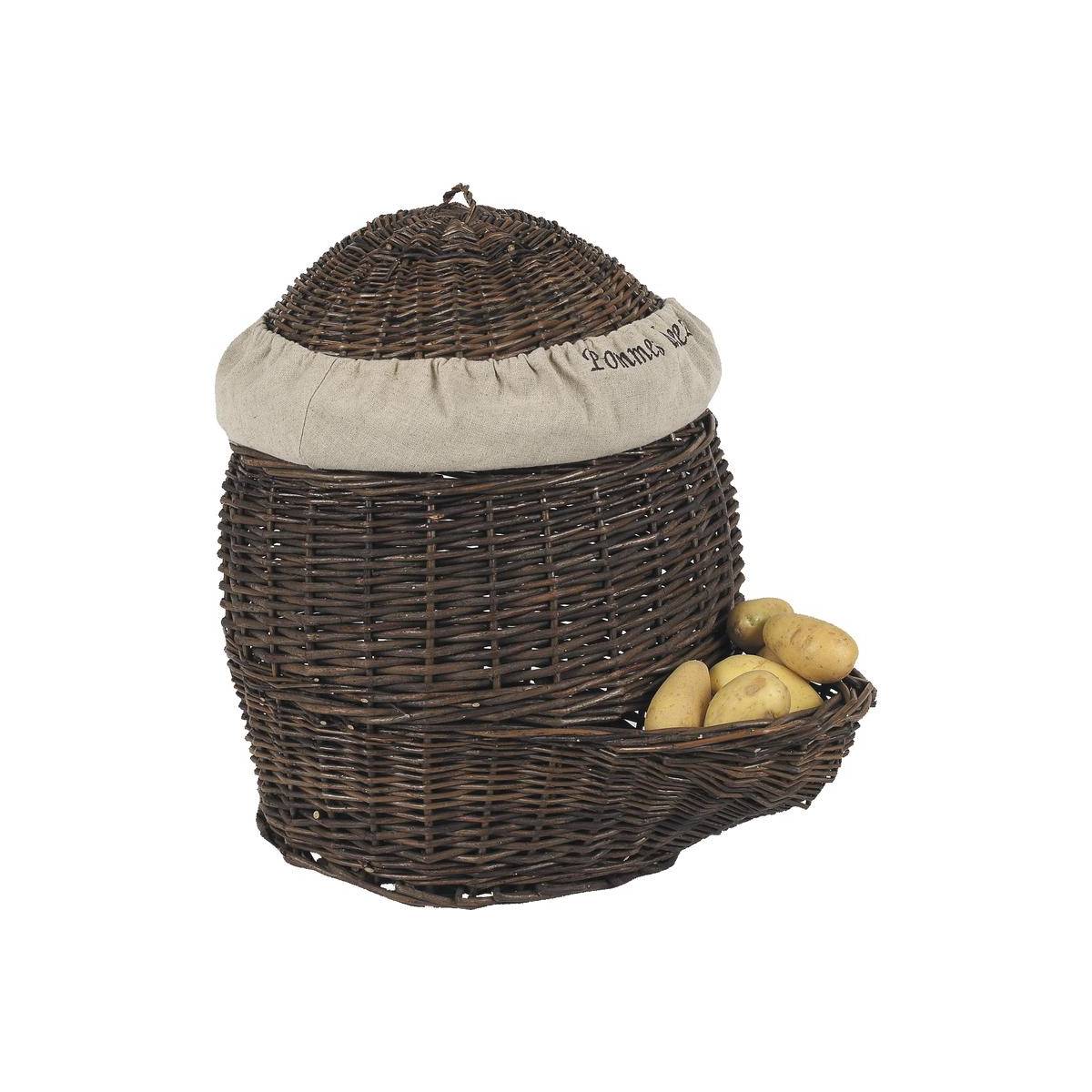 Aubry Gaspard - Patatière en osier brut et jute - Image 1