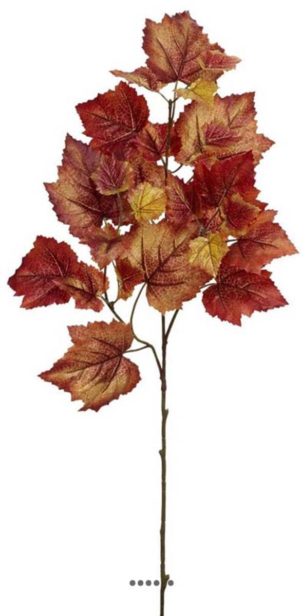 Artificielles - Branche de feuilles de vigne artificielle H 70 cm Automne - dimhaut: H 70 cm - couleur: Automne - Image 2