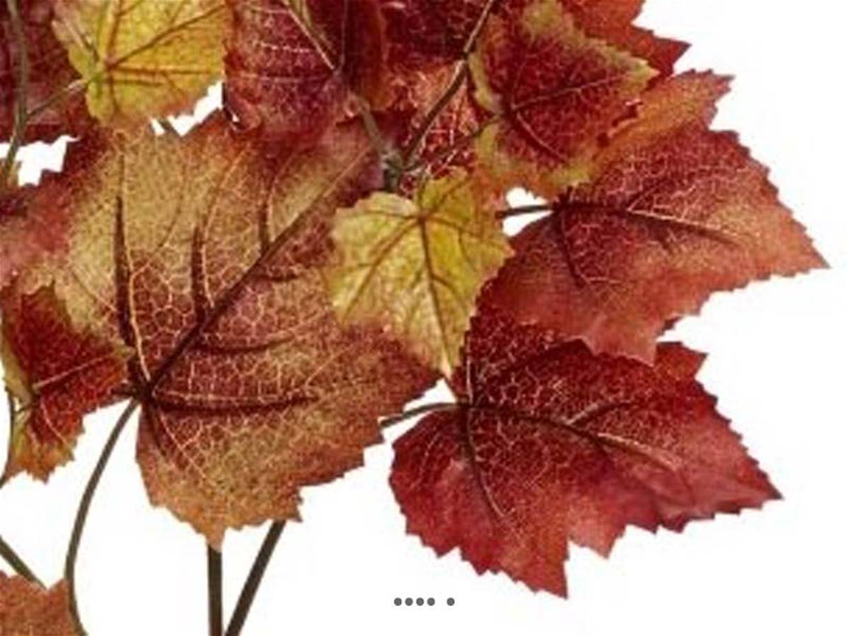 Artificielles - Branche de feuilles de vigne artificielle H 70 cm Automne - dimhaut: H 70 cm - couleur: Automne - Image 3