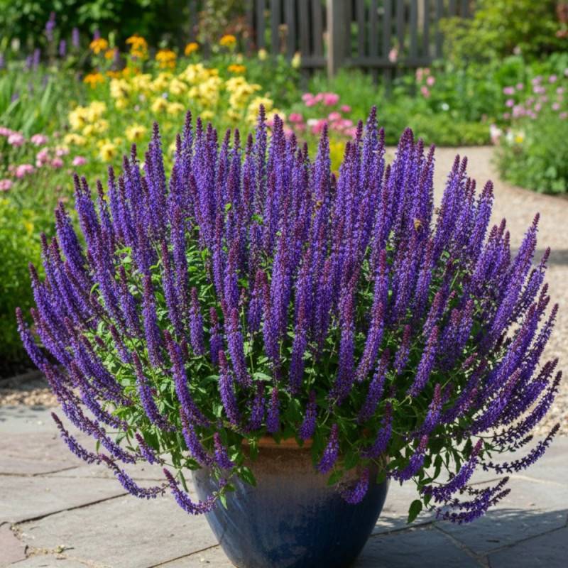 Sauge des bois Blue Bouquetta® à fleurs Bleue/ - feuillage Caduc - Godet - 5/20 cm - Image 4