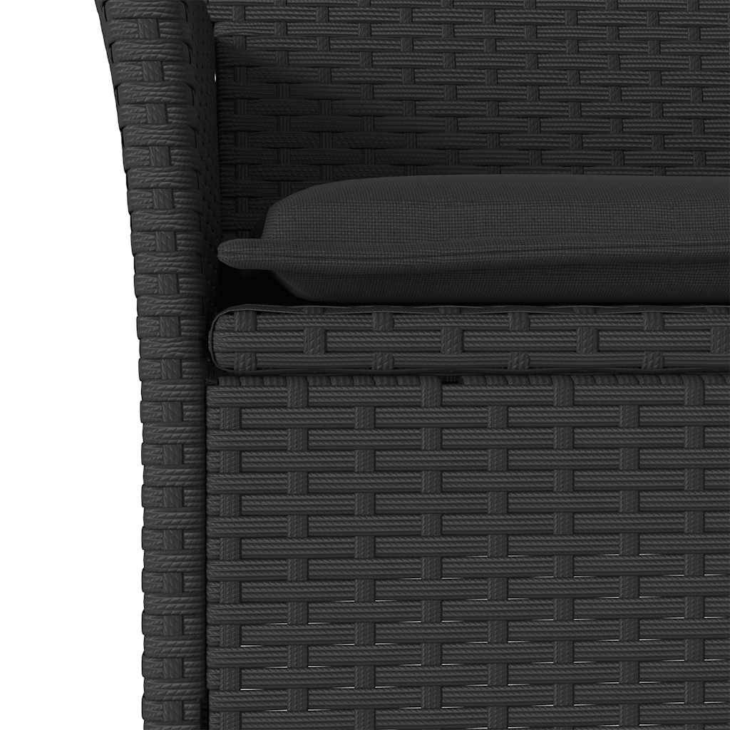 Vidaxl - Ensemble à manger de jardin et coussins 5 pcs-Salons de jardin noir rotin acacia 302520 - Image 5