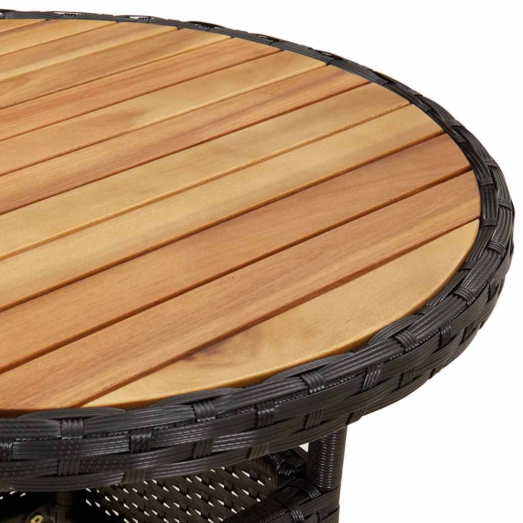 Vidaxl - Ensemble à manger de jardin et coussins 5 pcs-Salons de jardin noir rotin acacia 302520 - Image 6