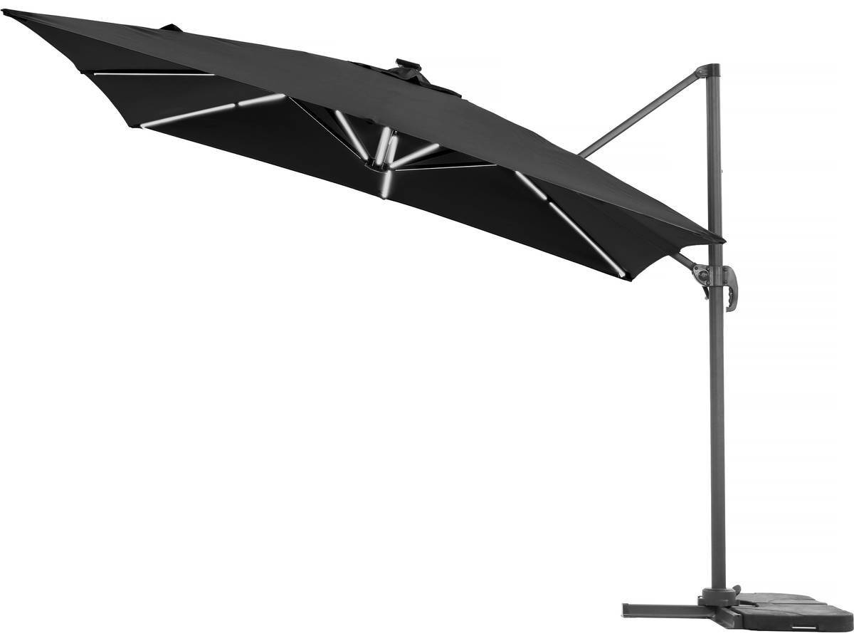 Habitat Et Jardin - Parasol Déporté Avec Led - "sun 4 Luxe" - 3 X 4 M - Noir -habitat Et Jardin - Image 1