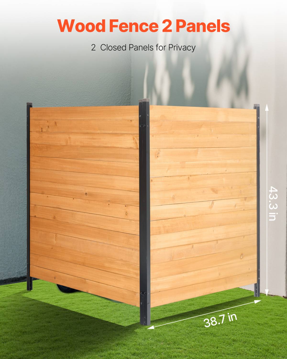 Vevor - VEVOR Clôture de confidentialité bois 2 panneaux 1100 x 982 mm pour climatiseur - Image 2