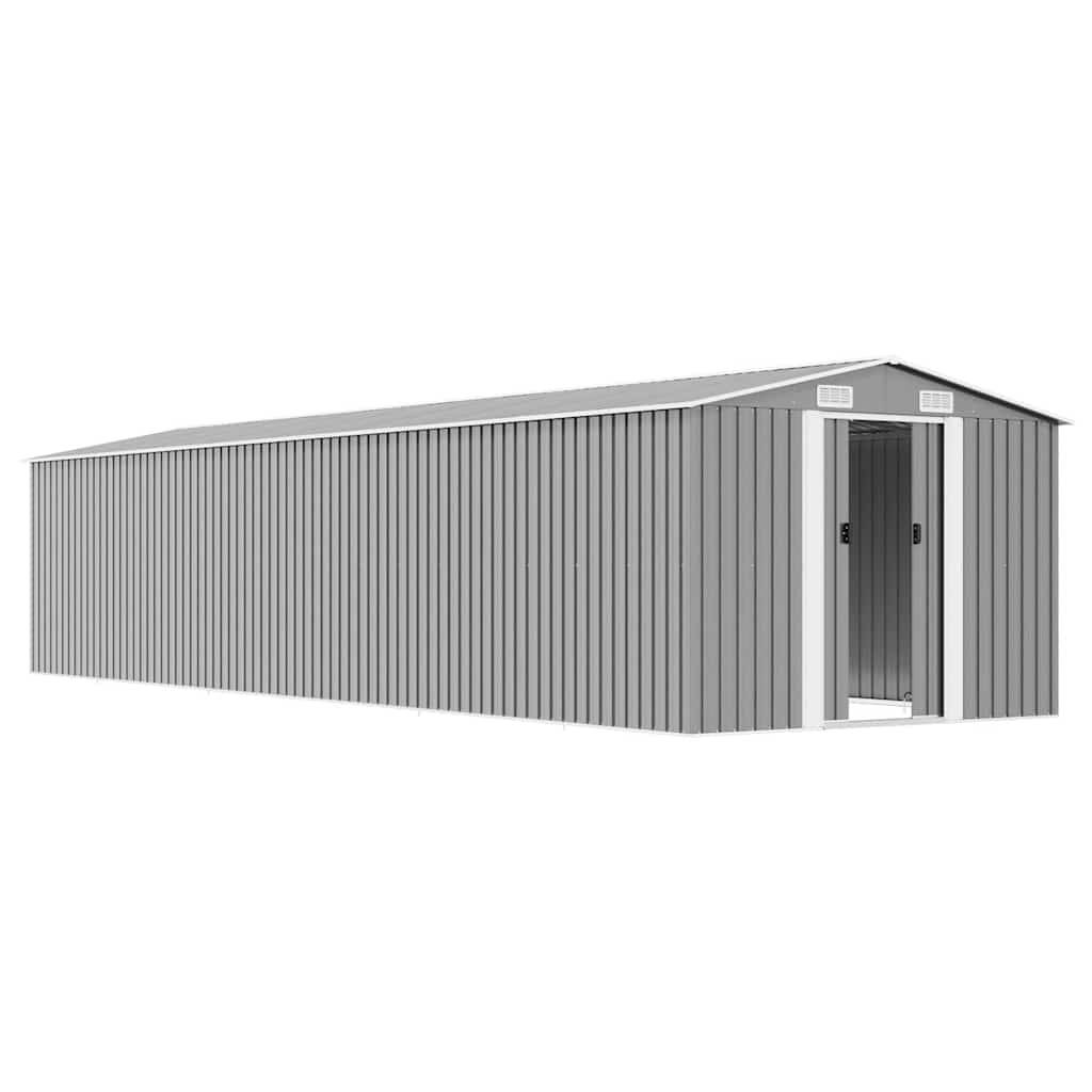 Vidaxl - Abri de jardin Gris 257x779x181 cm Acier galvanisé 20m² vidaXL 47033 - Image 5