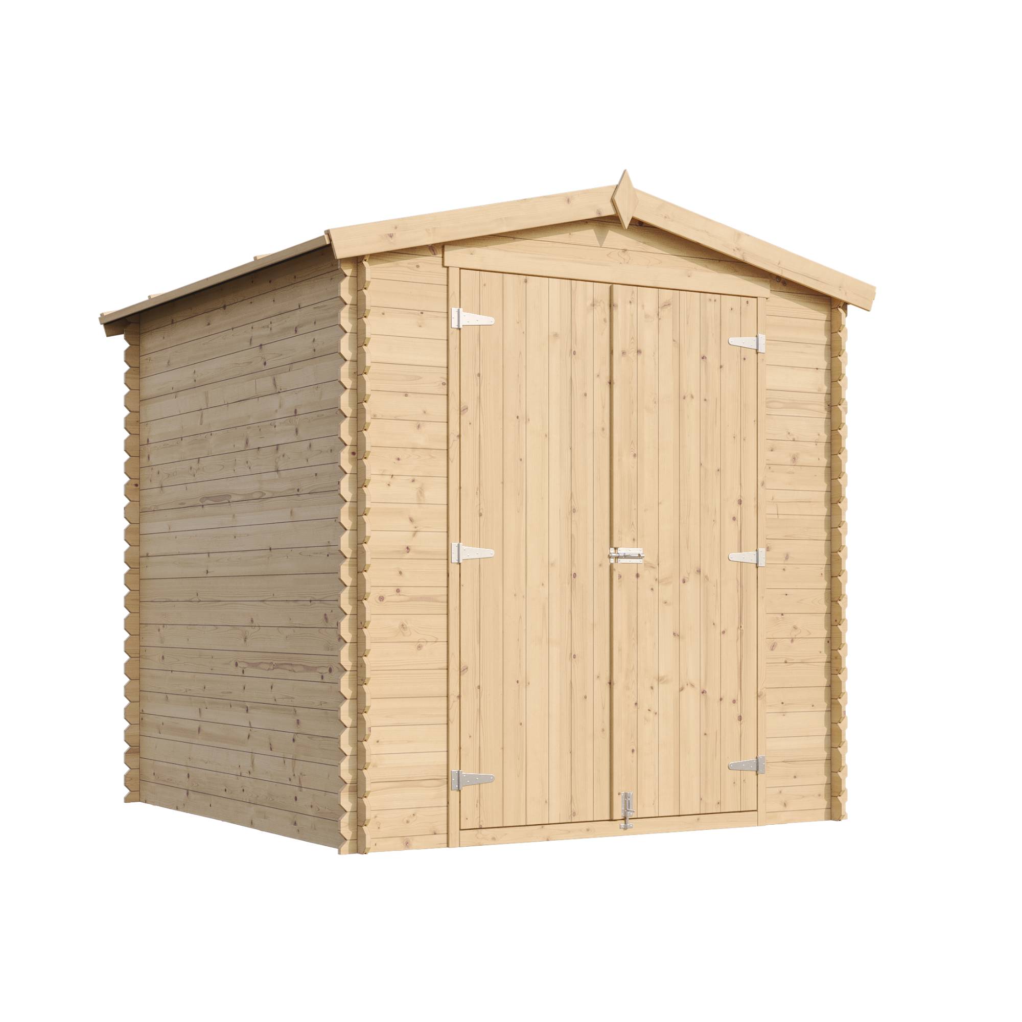 Timbela - Abri de Jardin en Bois AVEC SOL TRAITÉ - 206x216xH224 cm / 3,53 m² - 19 mm d’épaisseur - Timbela M343C1+M343G - Image 3