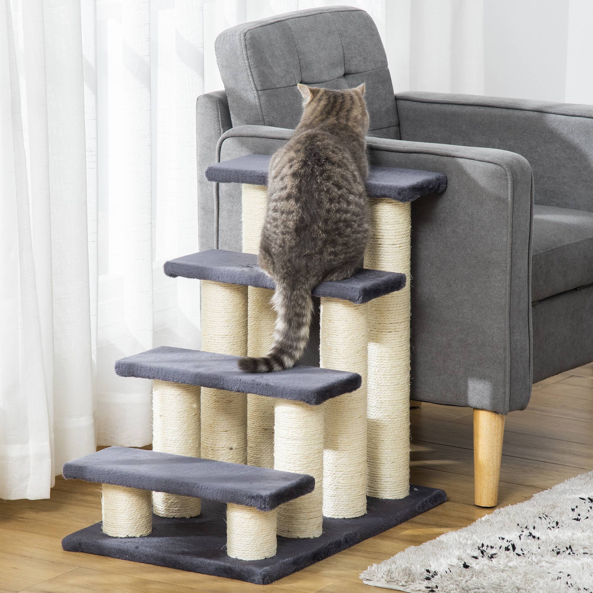 Sans Marque - Escalier 4 marches 59cm, chat, chien, lit/canapé, gris - Image 3