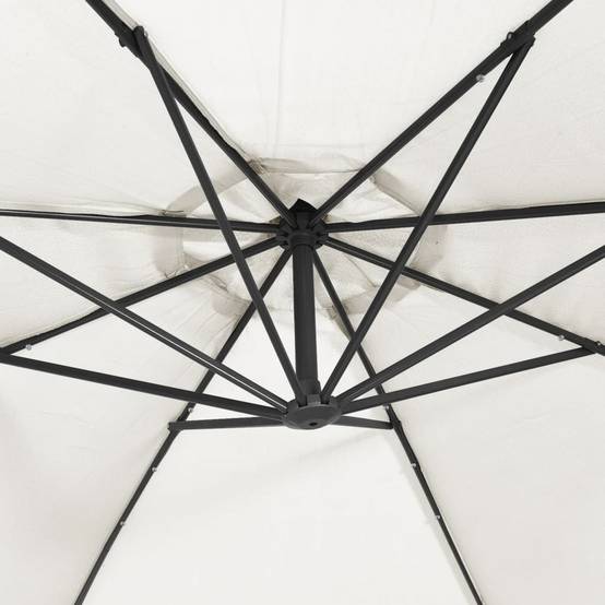 Parasol déporté métal et polyester sable 350 x 350 x 290 cm - PANGIVO - Image 9