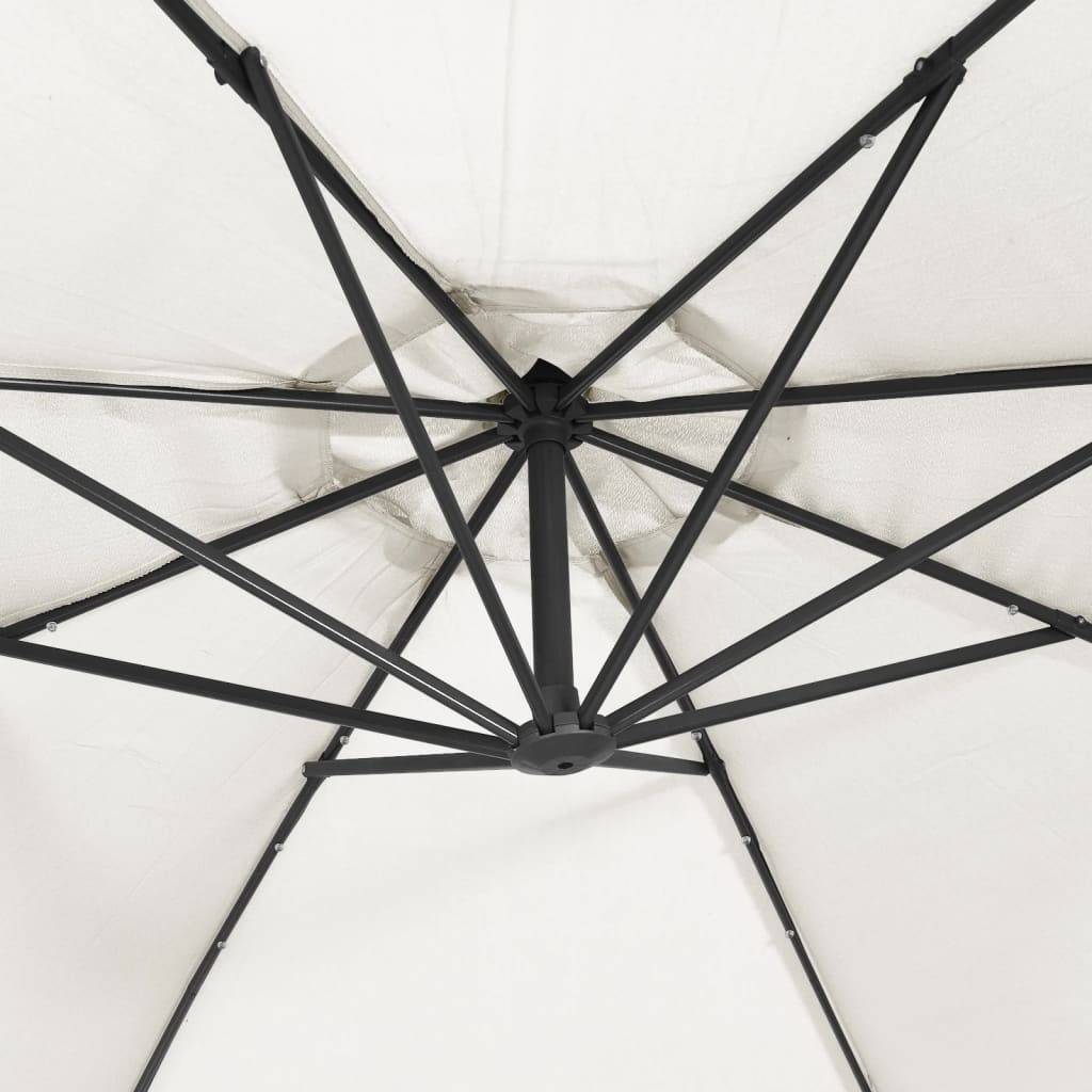 Parasol déporté métal et polyester sable 350 x 350 x 290 cm - PANGIVO - Image 9