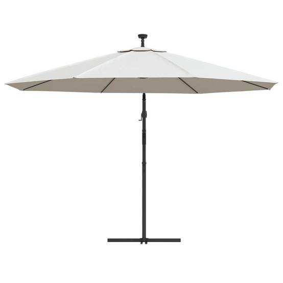 Parasol déporté métal et polyester sable 350 x 350 x 290 cm - PANGIVO - Image 7