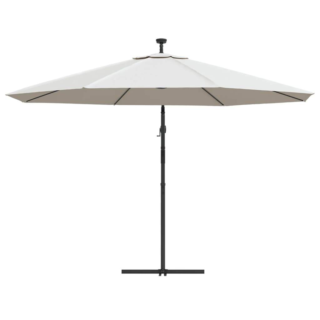 Parasol déporté métal et polyester sable 350 x 350 x 290 cm - PANGIVO - Image 7