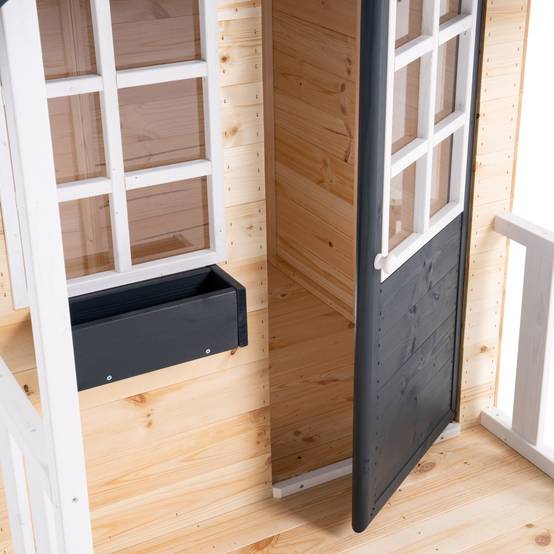 Maisonnette modulable sur pilotis avec balcon et glissière JACINTHES en bois FSC® - Image 5