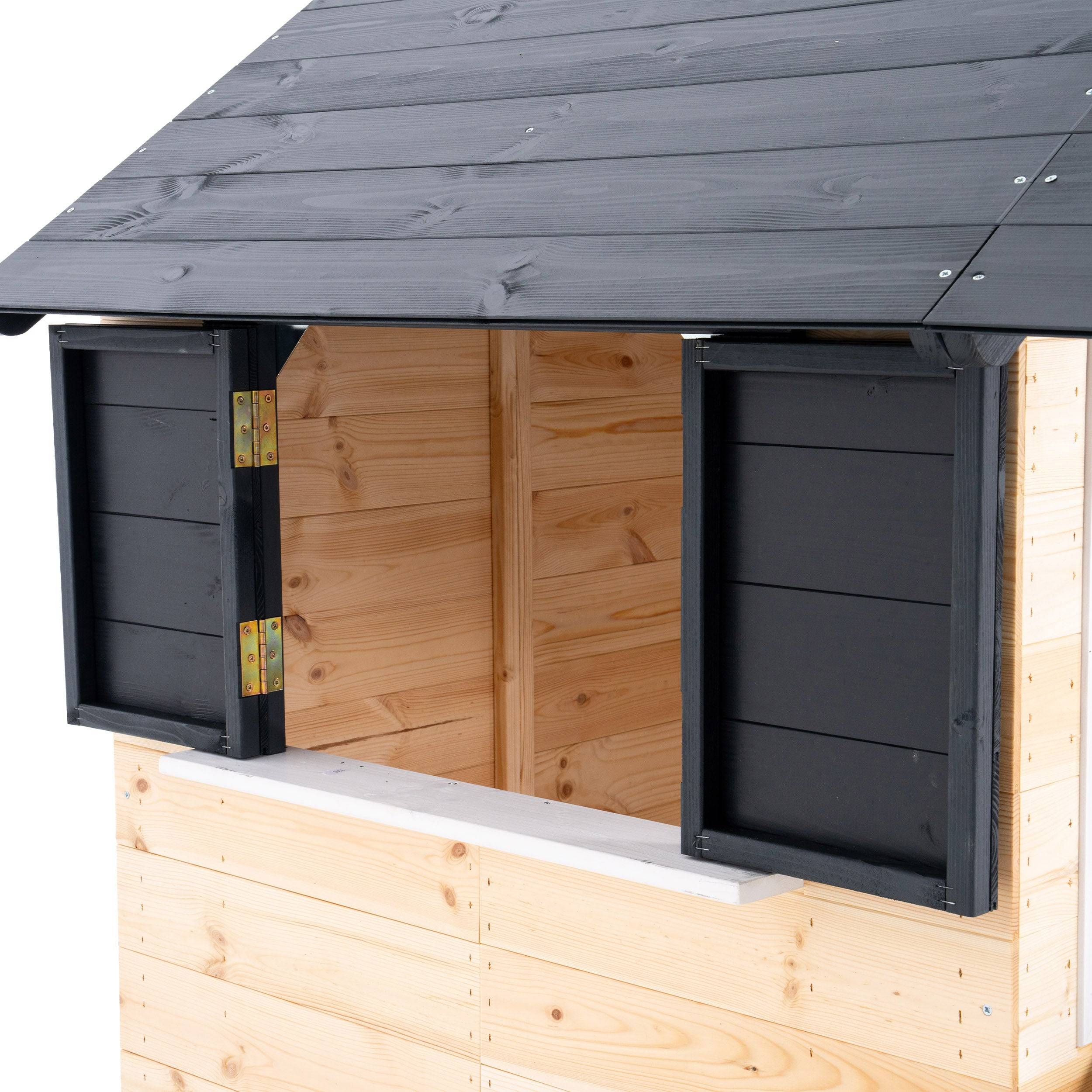 Maisonnette modulable sur pilotis avec balcon et glissière JACINTHES en bois FSC® - Image 4