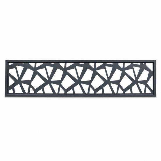 PANNEAU ALU POUR CLOTURE DECOR POLYGONES L 176cm / l 42,8cm - Coloris - Gris anthracite RAL 7016, Largeur - 42,8cm, Longueur - 176cm - Image 1