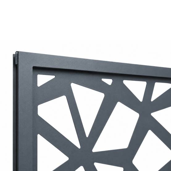 PANNEAU ALU POUR CLOTURE DECOR POLYGONES L 176cm / l 42,8cm - Coloris - Gris anthracite RAL 7016, Largeur - 42,8cm, Longueur - 176cm - Image 2