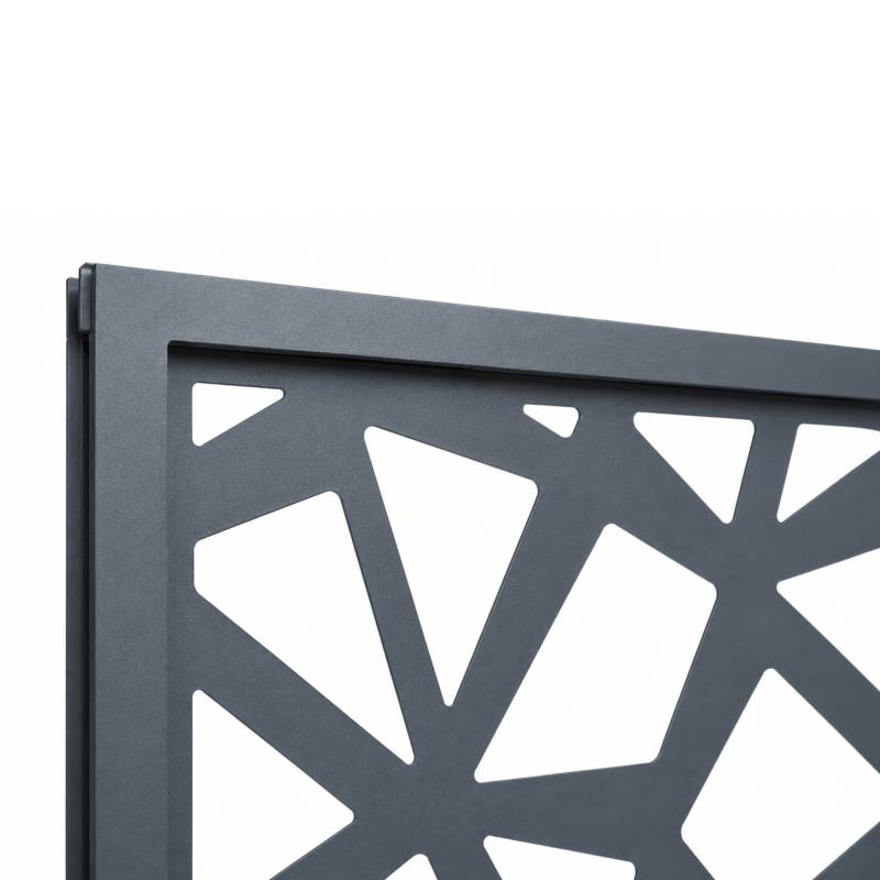 PANNEAU ALU POUR CLOTURE DECOR POLYGONES L 176cm / l 42,8cm - Coloris - Gris anthracite RAL 7016, Largeur - 42,8cm, Longueur - 176cm - Image 2