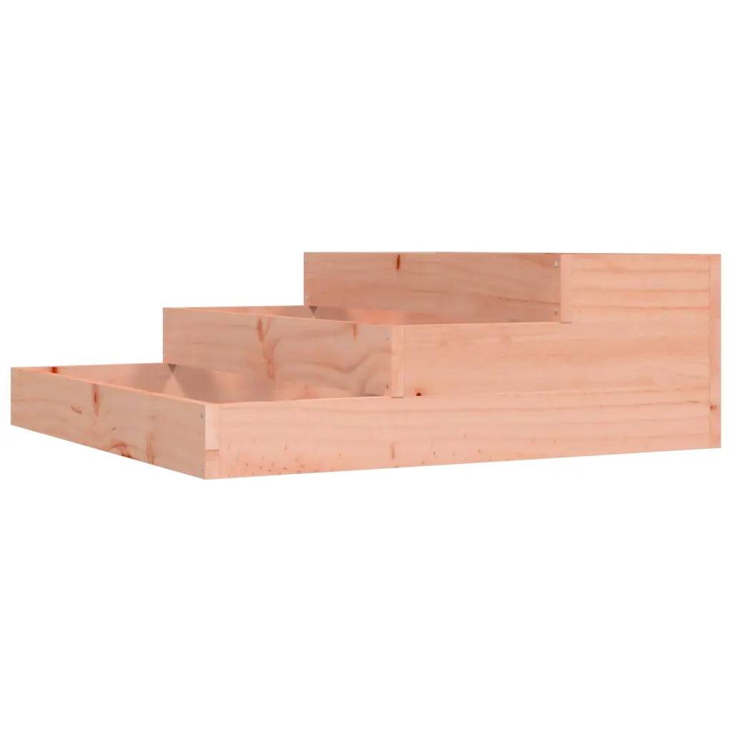 Helloshop26 - Jardinière carrée design robuste 78 x 78 x 27 cm pour jardin extérieur en bois de douglas massif - Image 1