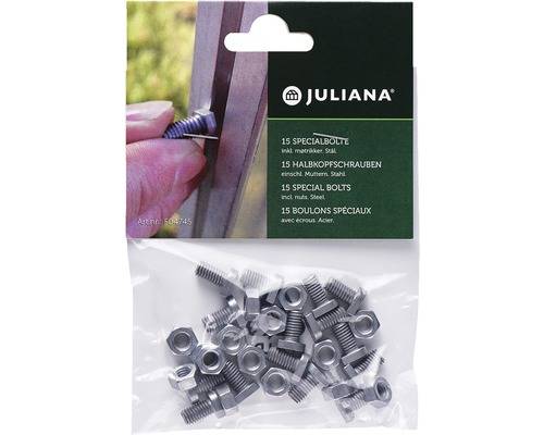 Juliana - Vis et boulons spéciaux pour serre de jardin, Acier inoxydable - Lot de 15 - Image 2