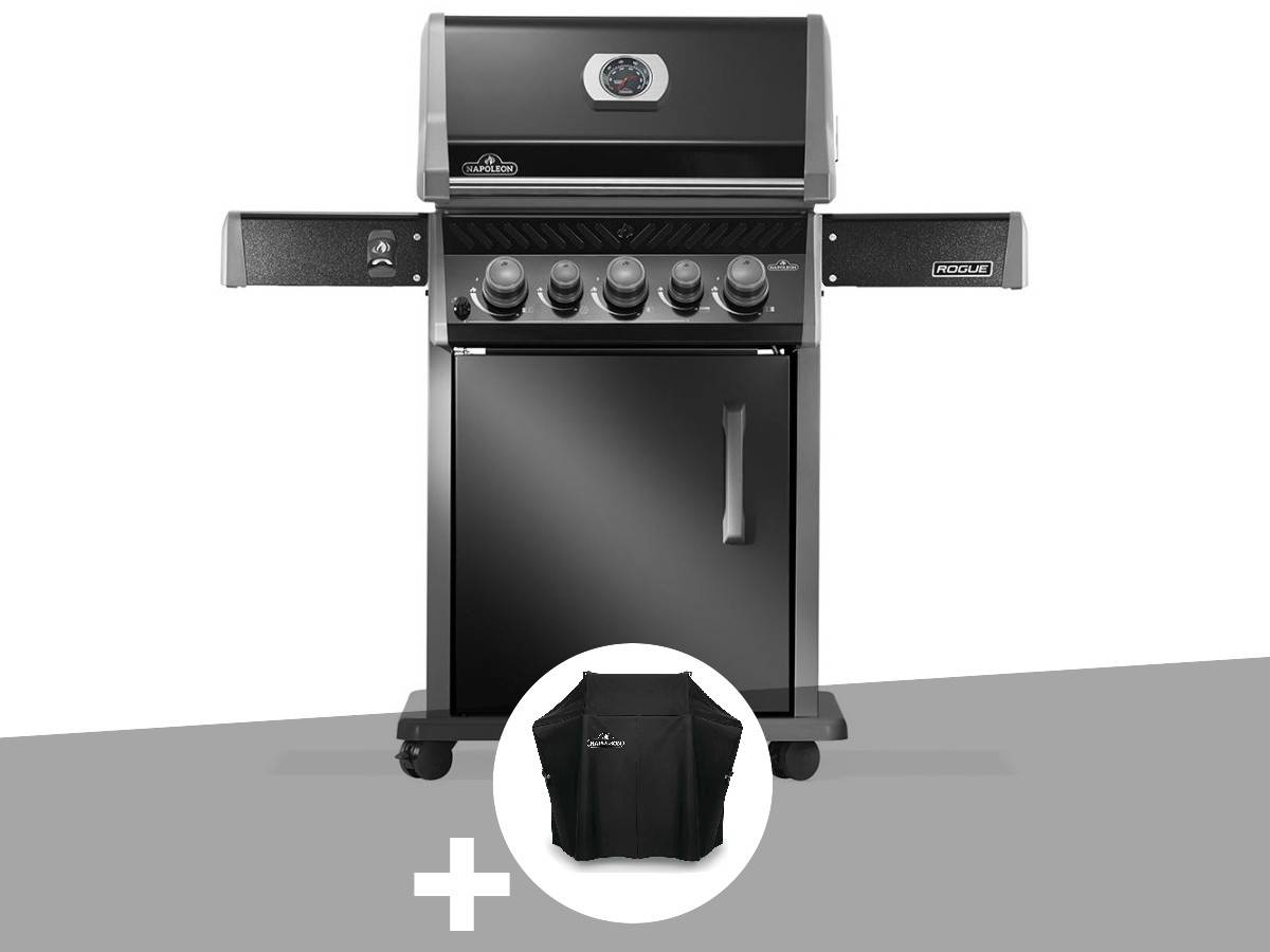 Napoleon - Barbecue à gaz Rogue 425 RB 3 brûleurs + 1 réchaud latéral + 1 brûleur rôtissoire + Housse de protection - Napoléon - Image 1