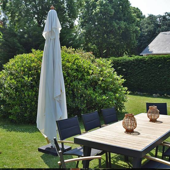 Parasol droit écru 4x3 m Pegasia - Gecko Jardin - Image 7