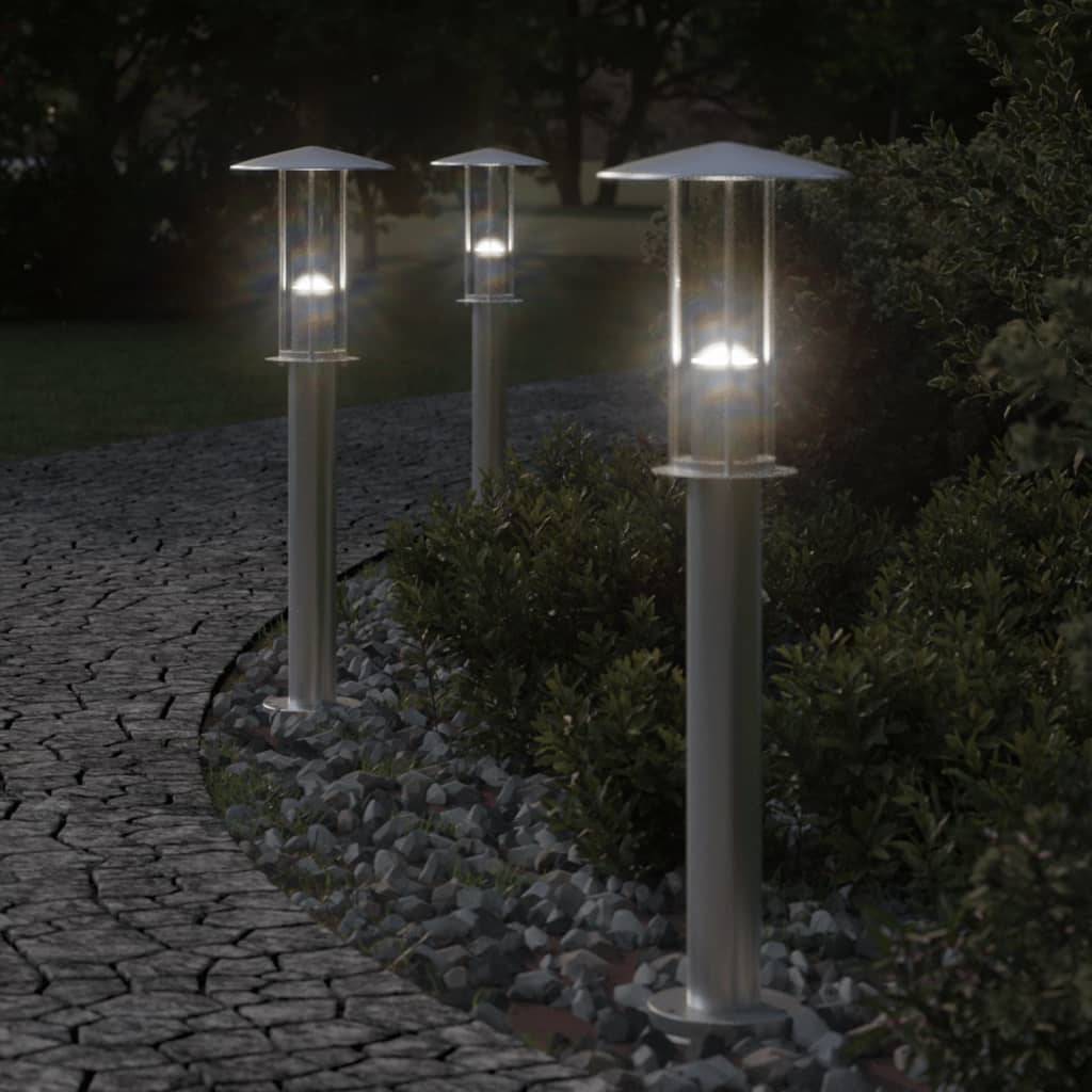 Lampadaire de jardin - Lampadaire d'extérieur argenté 60 cm acier inoxydable MP523 - Image 2