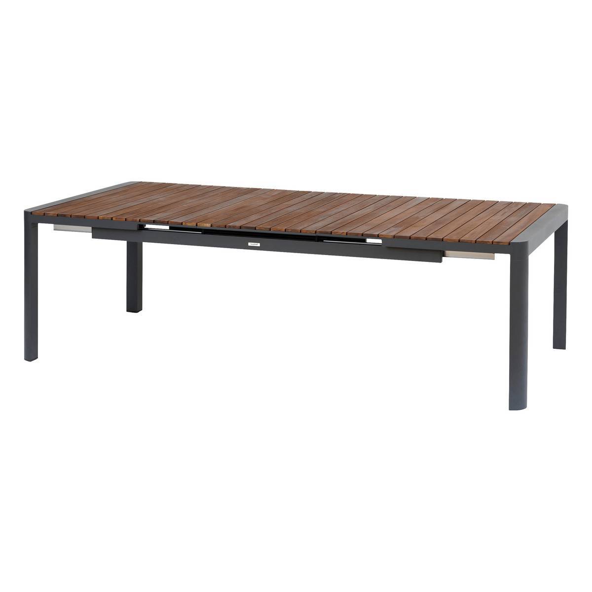Hesperide - Table de jardin extensible "Paradize" Noyer & graphite 12 places en aluminium et acacia Hespéride - Image 2