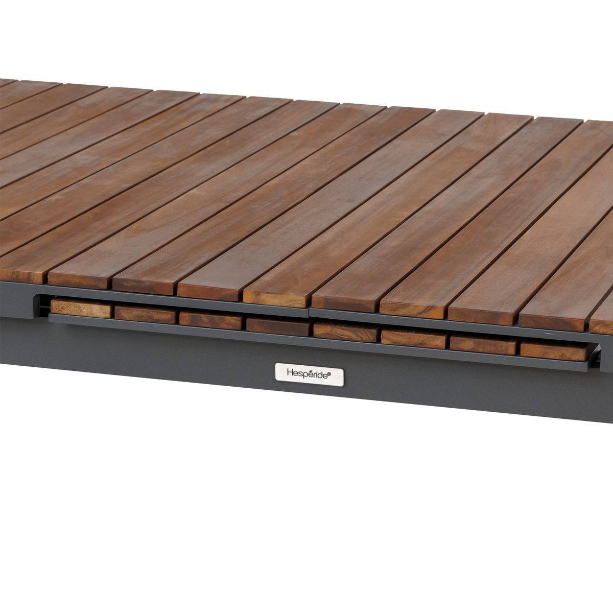 Hesperide - Table de jardin extensible "Paradize" Noyer & graphite 12 places en aluminium et acacia Hespéride - Image 5