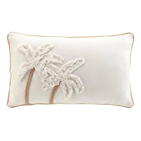 Coussin Déco Tufté "Sahara" 30x50cm Naturel - Image 1