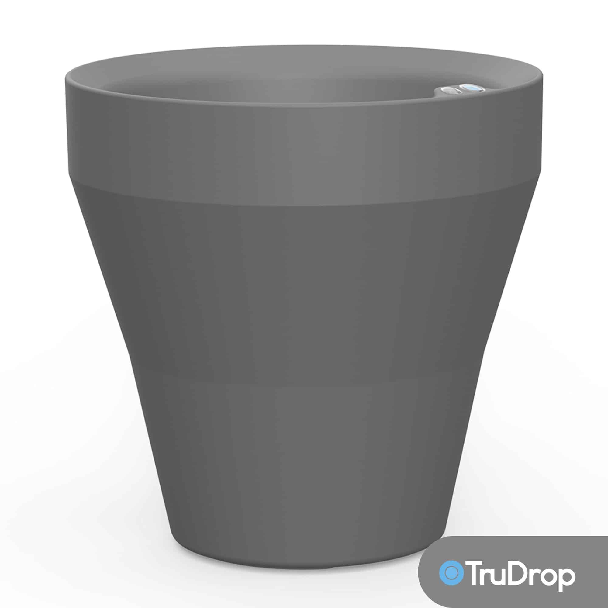 Crescent Garden - Pot rond gris Rim de 46 cm avec TruDrop One Crescent Garden - Image 1