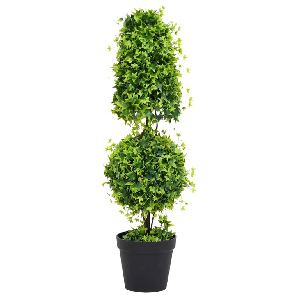Buis artificiel polyéthylène vert 21.5 x 21.5 x 100 cm - PANGIVO - Image 1